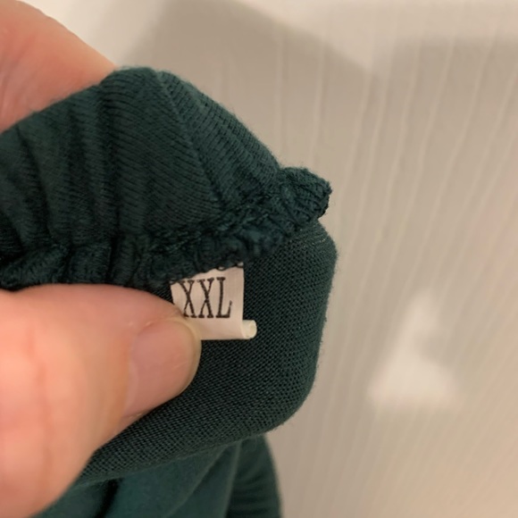 Maternity: Fitted floor length dress long sleeve off shoulder with ruffle - Picture 4 of 6